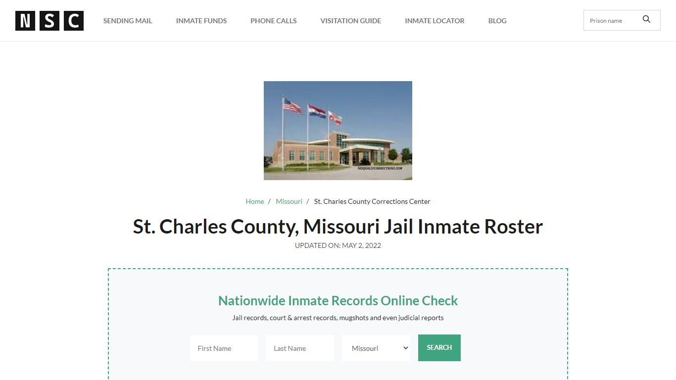 St. Charles County, Missouri Jail Inmate List